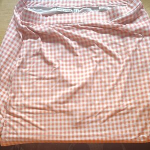 Universal Thread Orange and White Checkered Pencil Skirt